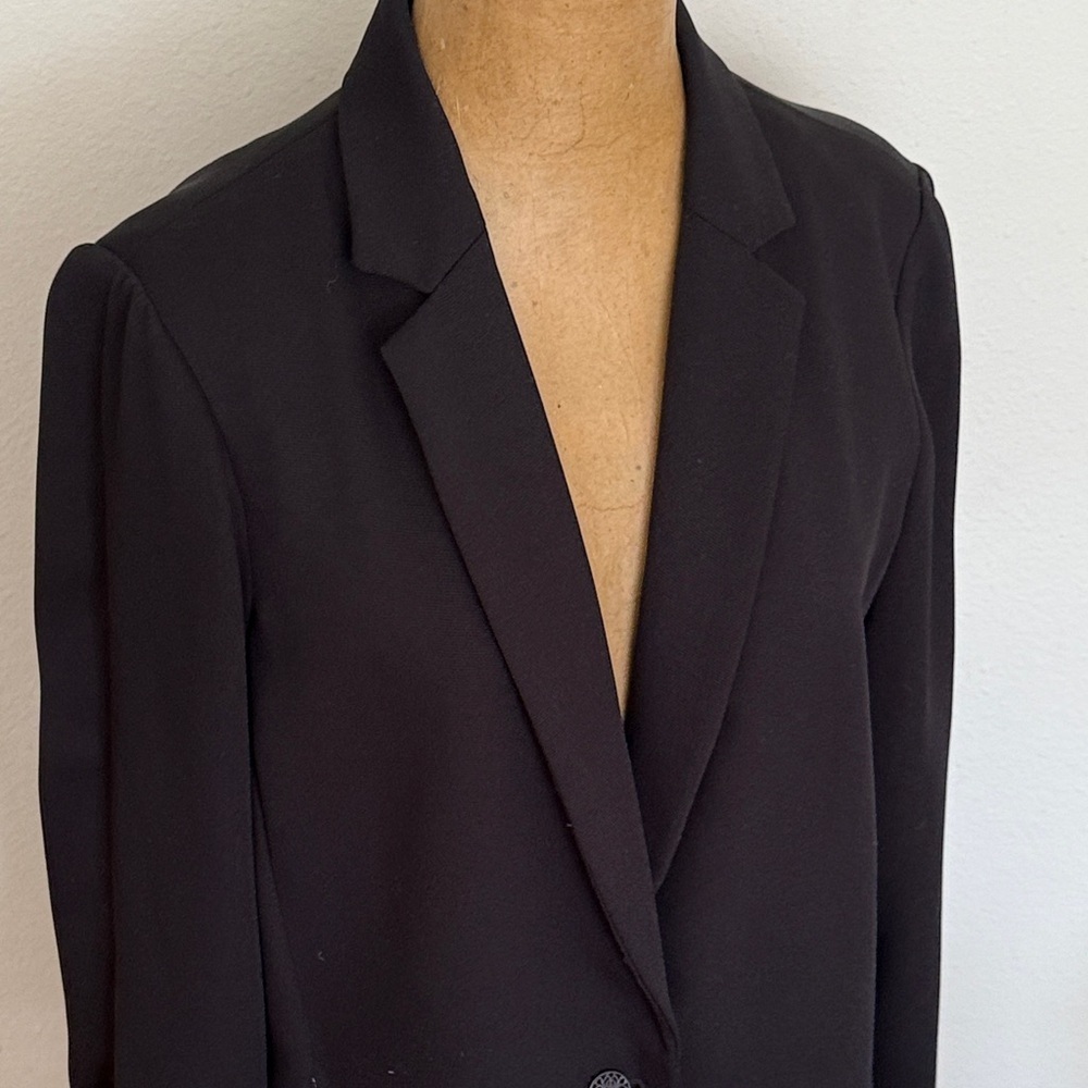 Cartonnier 6 Gorgeous Elegant Black Women's Blazer with sleeve ties great cond - Picture 6 of 9